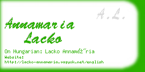 annamaria lacko business card